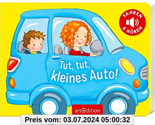 Tut, tut, kleines Auto!: Fahren und hören | Erstes Soundfahrzeugebuch mit drehbaren Rädern für Kinder ab 12 Monaten