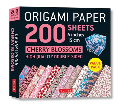 Tuttle Publishing: Origami Paper 200 sheets Cherry Blossoms: High-Quality Origami Sheets Printed with 12 Different Colors