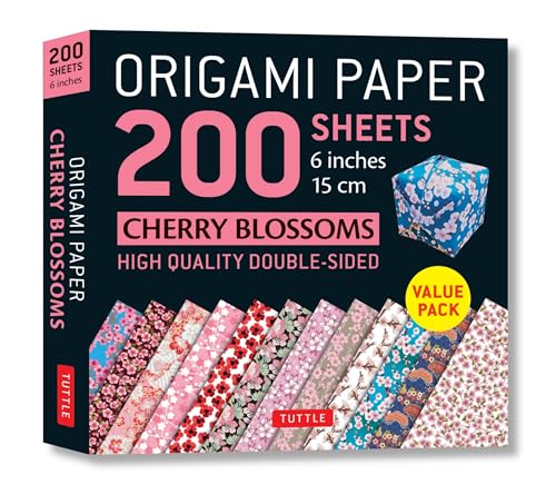 Tuttle Publishing: Origami Paper 200 sheets Cherry Blossoms: High-Quality Origami Sheets Printed with 12 Different Colors Tuttle Publishing: Origami Paper 200 sheets Cherry Blossoms: High-Quality Origami Sheets Printed with 12 Different Colors