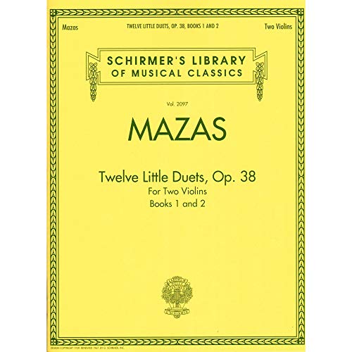 Twelve Little Duets For Two Violins Op.38 (Books 1 & 2): Noten für Violine (2) (Schirmer's Library of Musical Classics): For Two Violins, Books 1 and 2, Violin 1