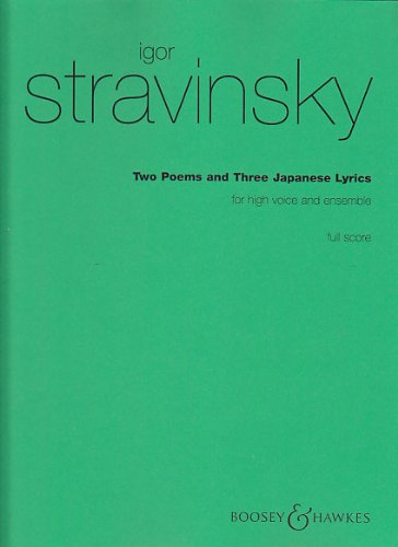 Two Poems by K. Balmont: Zusammen mit "Trois poésies de la lyrique japonaise". Sopran und Kammerorchester. Sopran. Partitur. von Boosey & Hawkes Publishers Ltd.