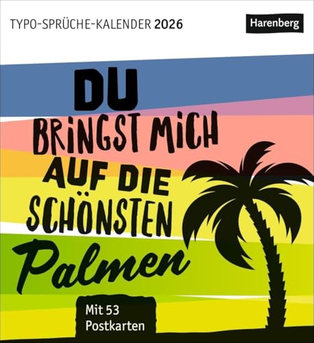 Typo-Sprüche-Kalender Postkartenkalender 2026 - Mit 53 Postkarten: Wochenkalender mit originellen Sprüchen typografisch kunstvoll gestaltet. ... Karten zum Sammeln und Verschicken Typo-Sprüche-Kalender Postkartenkalender 2026 - Mit 53 Postkarten: Wochenkalender mit originellen Sprüchen typografisch kunstvoll gestaltet. ... Karten zum Sammeln und Verschicken von Harenberg