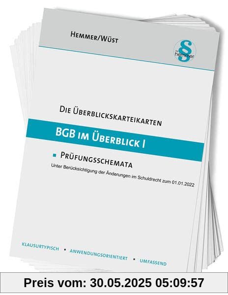 Überblickskarteikarten - BGB im Überblick I (Zivilrecht) (Karteikarten - Zivilrecht)