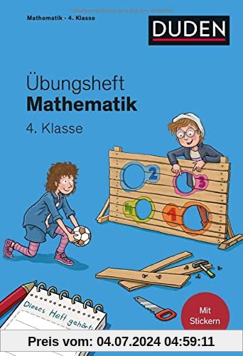 Übungsheft Mathematik - 4. Klasse: Mit Stickern und Lernerfolgskarten (Übungshefte Grundschule Mathematik)