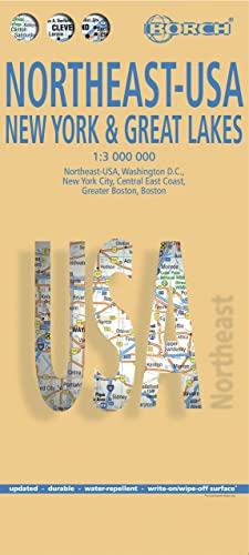 USA 5. Northeast USA. New York & the Great Lakes 1 : 3 000 000 (Borch Map)