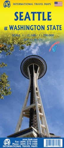 USA Northwest /Seattle: doppelseitg PLan Seattle 12,5T. Washington State 700T. von ITM International Travel Maps