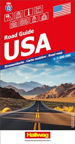 USA Strassenkarte 1:3,8 Mio. Road Guide No 12: Index, National Parks, Indian Reservations (Hallwag Strassenkarten) von Hallwag