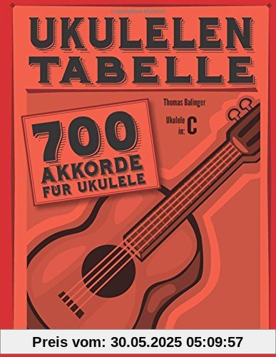 Ukulelen-Tabelle: 700 Akkorde für Ukulele