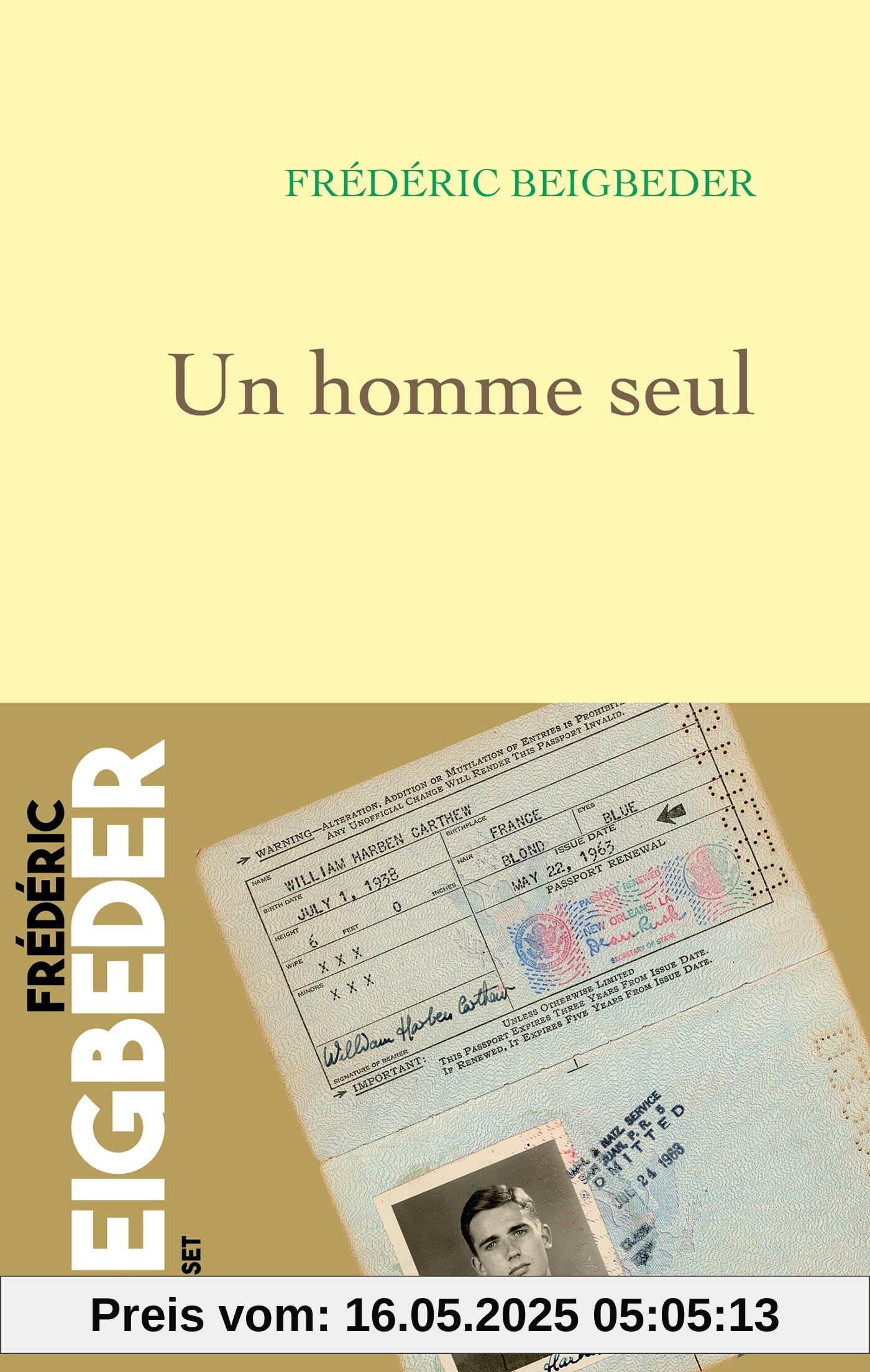 Un homme seul: Roman