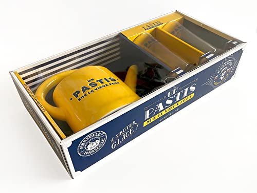 Un pastis sur le Vieux Port: Coffret avec 1 arrosoir à pastis, 2 verres et 1 livre avec 20 recettes de cocktails von LAROUSSE