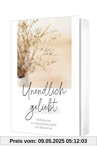 Unendlich geliebt - Postkartenset: 18 Postkarten mit Herzensbotschaften und Bibelversen.