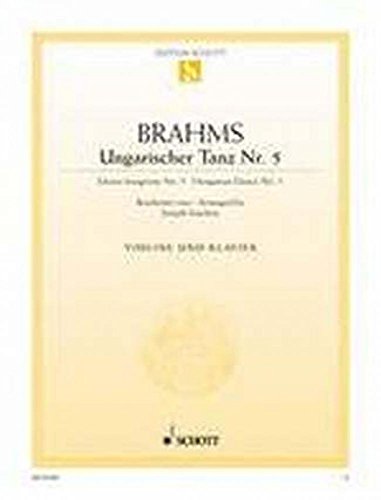 Ungarischer Tanz Nr. 5: g-Moll. Violine und Klavier.: sol mineur. violin and piano. (Edition Schott Einzelausgabe) von Schott