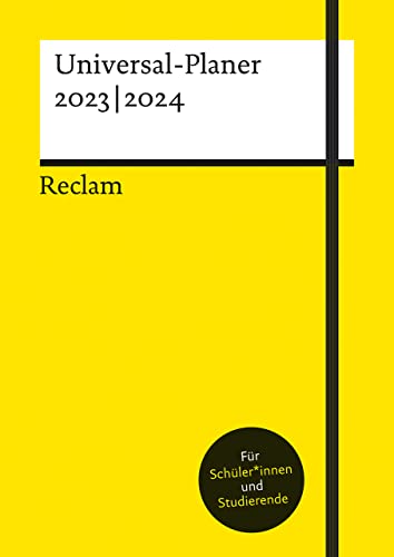 Reclams Universal-Planer 2023|2024: Hardcover A5 mit Fadenheftung, Lesebändchen und Verschlussgummi: Für Schule und Studium von Reclam, Philipp, jun. GmbH, Verlag