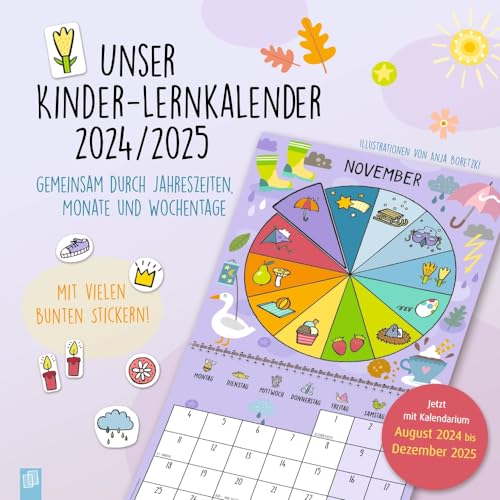 Unser Kinder-Lernkalender 2024/2025: Gemeinsam durch Jahreszeiten, Monate und Wochentage