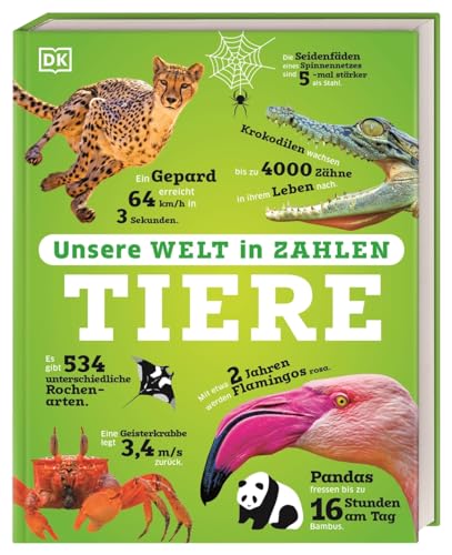 Unsere Welt in Zahlen. Tiere: Ein verrücktes Rekorde-Buch mit über 1000 Fakten zum Staunen. Wissensbuch. Für Kinder ab 8 Jahren von DK