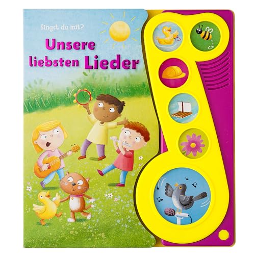 Unsere liebsten Lieder - Liederbuch mit Sound - Pappbilderbuch mit 6 Melodien von Phoenix International Publications, Inc