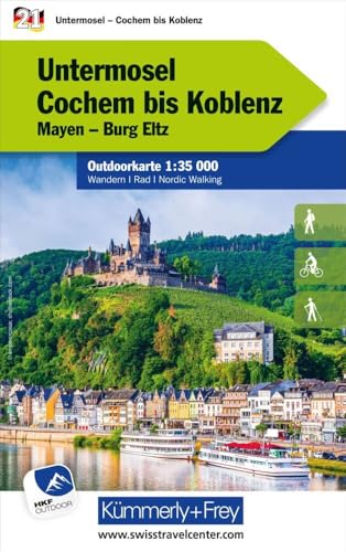 Kümmerly+Frey Outdoorkarte Deutschland 21 Untermosel, Cochem bis Koblenz 1:35.000: Mit Mayen und Burg Eltz. Touren für Wanderer, Biker und mehr! Free Download