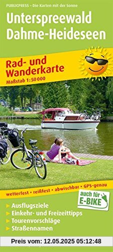 Unterspreewald - Dahme-Heideseen: Rad- und Wanderkarte mit Nebenkarten Königs Wusterhausen und Lübben, mit Ausflugszielen, Einkehr- & Freizeittipps, ... 1:50000 (Rad- und Wanderkarte / RuWK)