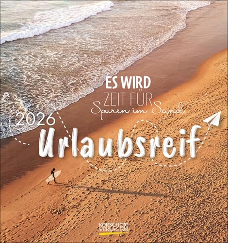 Urlaubsreif 2026: aufstellbarer Postkartenkalender von Korsch Verlag