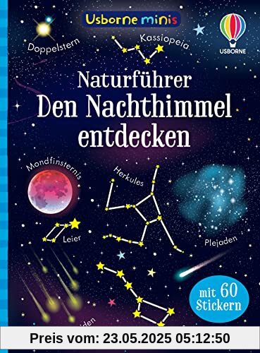 Usborne Minis Naturführer: Den Nachthimmel entdecken: mit 60 Stickern (Usborne-Minis-Reihe)