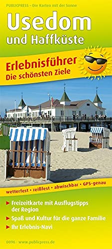 Usedom und Haffküste: Erlebnisführer mit Informationen zu Freizeiteinrichtungen auf der Kartenrückseite, wetterfest, reißfest, abwischbar, GPS-genau. 1:120000 (Erlebnisführer: EF)
