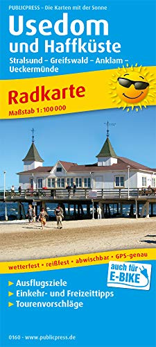 Usedom und Haffküste: Radkarte mit Ausflugszielen, Einkehr- & Freizeittipps, wetterfest, reissfest, abwischbar, GPS-genau. 1:100000 (Radkarte: RK) von Publicpress