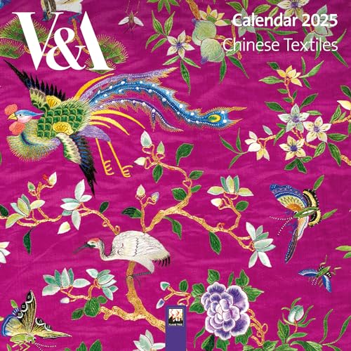 V&A: Chinese Textiles Mini Wall Calendar 2025 (Art Calendar) von Flame Tree Publishing
