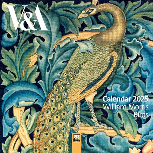 V&a: William Morris Birds Mini Wall Calendar 2025: Art Calendar von Flame Tree Publishing