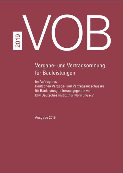 VOB Gesamtausgabe 2019 von Beuth Verlag