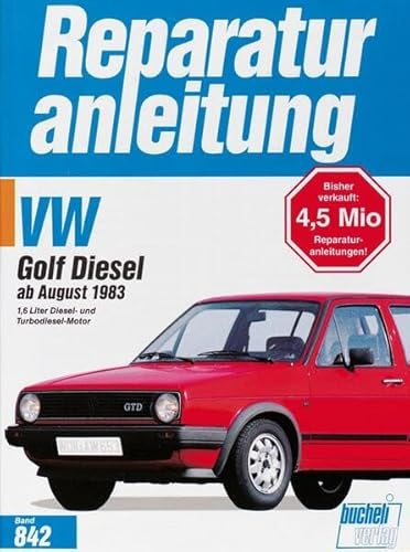 VW Golf II Diesel / Turbodiesel, GTD / Carat TD: Dieselmotor und Turbodieselmotor (Reparaturanleitungen)