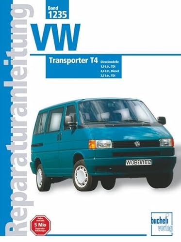 VW Transporter T4, Diesel (ab Jan. 1996-1999): 1,9 Ltr. Diesel, 1,9 Ltr. Diesel TDI, 2,4 Ltr. Diesel. 2,5 Ltr. TDI: 1,9 Liter, TDI, 2,4 ... Liter, TDI. 1996-1999 (Reparaturanleitungen) von Bucheli Verlags AG