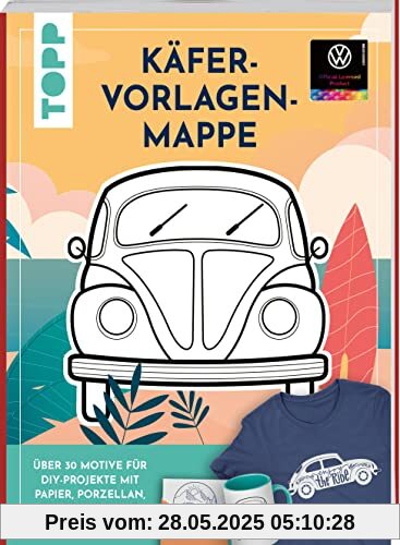 VW Vorlagenmappe Käfer. Die offizielle kreative Vorlagensammlung mit dem kultigen VW-Käfer: 8 Vorlagenbogen