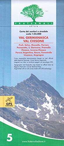 Val Germanasca - Val Chisone 1 : 25 000 (wandelkaart, Band 5)