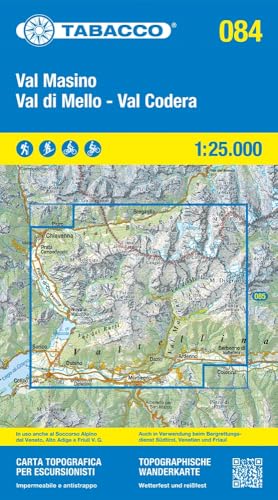 Val Masino-Val di Mell Val Codera: Tabacco Wanderkarte 1:25000