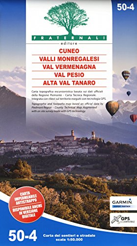 Val Vermenagna - Valle Pesio - Cuneo - Valli Monregalesi (wandelkaart) von Fraternali Editore