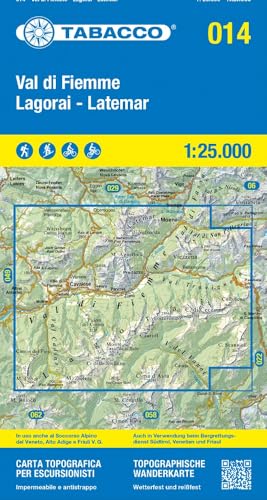 14 Val di Fiemme: 1:25000 (Carta topografica in scala 1:25.000) 14 Val di Fiemme: 1:25000 (Carta topografica in scala 1:25.000) von Tabacco editrice