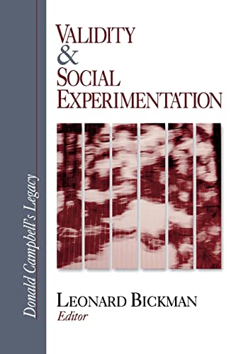 Validity and Social Experimentation: Donald Campbell's Legacy (Donald Campbell's Legacy (Paperback))