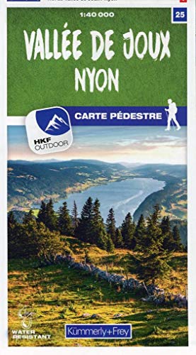 Vallée de Joux - Nyon Nr. 25 Wanderkarte 1:40 000: Matt laminiert, free Download mit HKF Outdoor App (Kümmerly+Frey Wanderkarte 1:60.000, Band 25) von Kmmerly und Frey