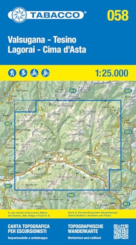 Valsugana / Tesino / Lagorai / Cima d'Asta (058) (Carte topografiche per escursionisti, Band 58)