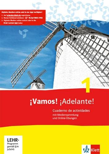 ¡Vamos! ¡Adelante! 1: Cuaderno de actividades mit Mediensammlung und Online-Übungen 1. Lernjahr (¡Vamos! ¡Adelante! Spanisch als 2. Fremdsprache. Ausgabe ab 2014) von Klett Ernst /Schulbuch