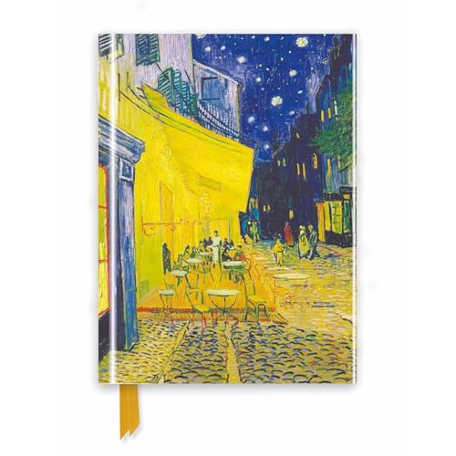 Premium Notizbuch DIN A5: Vincent van Gogh, Caféterrasse am Abend: Unser hochwertiges, liniertes Blankbook mit festem, künstlerisch geprägtem Einband ... Notizbuch DIN A 5 mit Magnetverschluss)