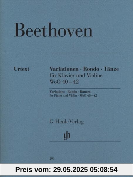 Variationen, Rondo, Tänze für Klavier und Violine: Besetzung: Violine und Klavier (G. Henle Urtext-Ausgabe)