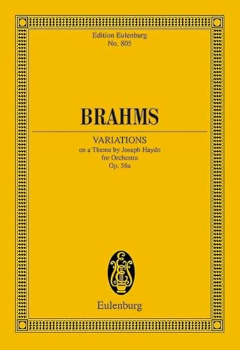 Variationen über ein Thema von Joseph Haydn: op. 56a. Orchester. Studienpartitur. (Eulenburg Studienpartituren)