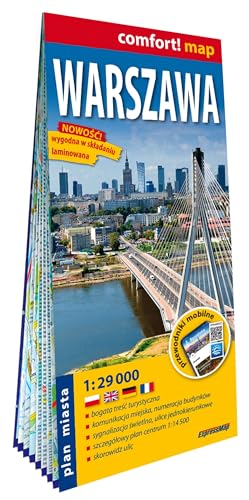 Varsovie 1/29.000 (carte grand format laminée - plan de ville). Warsaw. Warszawa von EXPRESSMAP