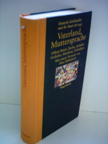 Vaterland, Muttersprache: Deutsche Schriftsteller und ihr Staat seit 1945 (Quartbuch) von Wagenbach Klaus GmbH