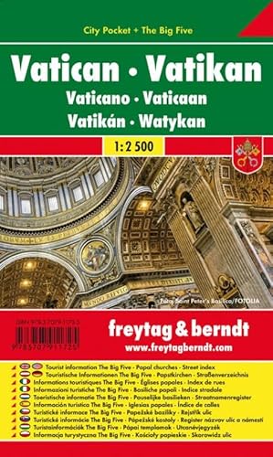 Vatikan - Papstkirchen, City Pocket + The Big Five: 1:2500 (freytag & berndt Stadtpläne)