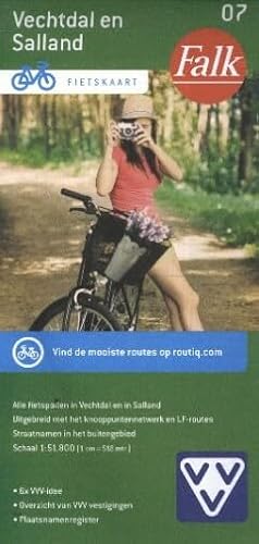 Vechtdal en Salland: Knooppuntenkaart met fietsnetwerk (Falkplan fietskaart, 07) von Falkplan