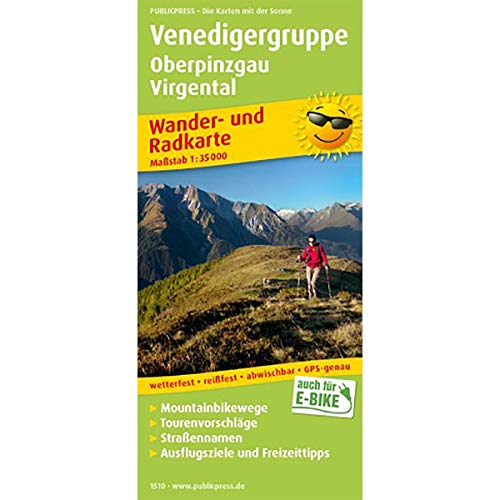 Venedigergruppe, Oberpinzgau, Virgental: Wander- und Radkarte mit Ausflugszielen & Freizeittipps, wetterfest, reißfest, abwischbar, GPS-genau. 1:35000 (Wander- und Radkarte: WuRK) von Publicpress