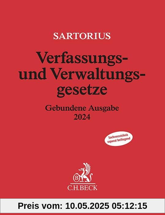 Verfassungs- und Verwaltungsgesetze: Gebundene Ausgabe 2024 - Rechtsstand: 16. Februar 2024 (Beck'sche Textausgaben)