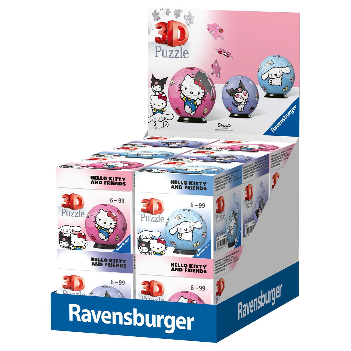 Verkaufskassette Puzzle-Ball Hello Kitty von Ravensburger Spieleverlag